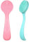 2 Pcs Silicone Manual Facial Cleansing Brush Soft Face Scrubber Exfoliating Brush Waterproof Face Cleaning Scrubber Exfoliator Cleanser for Blackheads Makeup Residues Removal(Pink, Blue)
