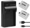 iPrize 2X Batterie LP-E5 1500mAh et Chargeur pour Canon EOS 450D, EOS 500D, EOS 1000D, Rebel T1i, XS, XSi, Kiss X2, X3, F Appareil Photo DSLR