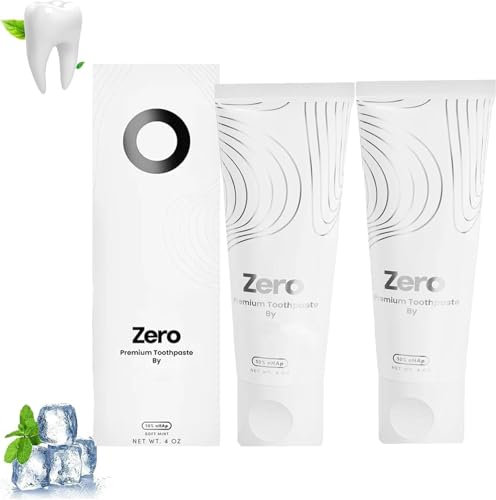 Generisch Zero Zahnpasta 10% Nano-Hydroxyapatit für fortgeschrittene Schmelzschutz, 2025 Upgrade Null Fluorid Zahnpasta, Tiefe Reinigung, Zahnflecken entfernen, für empfindliche Zähne, 4 oz,2pcs