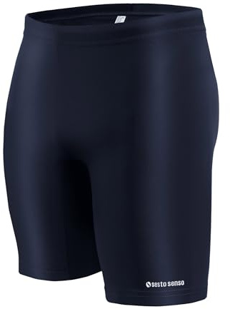 sesto senso Simdräkt för män – långa bodycon-shorts för surfning, segling och vattensport, Mörkblå, XL
