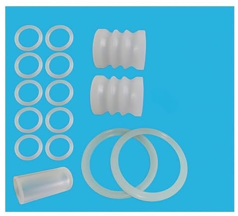 TGHDMD Juego de 15 Anillos de Sellado de Silicona, Color Blanco, compatibles con los componentes de Tubos de Las máquinas de Helado VEVOR YKF.