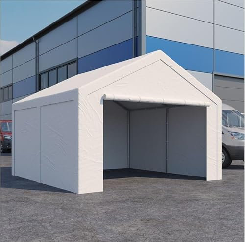 Magna One 3x4 m Lagerzelt PE 240g/m² – wasserdichtes Zelt mit verzinktem Stahlgestänge, 2 m Seitenhöhe, Reißverschlusseingang beidseitig, modulare Seitenteile, Zeltgarage Gerätehaus