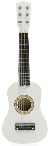 VICASKY 21-Zoll-akustikgitarre, Mini-Gitarre, Anfänger-kinderinstrument, Weißes Kleinkindspielzeug zum Musiklernen für Kinder (weiß)