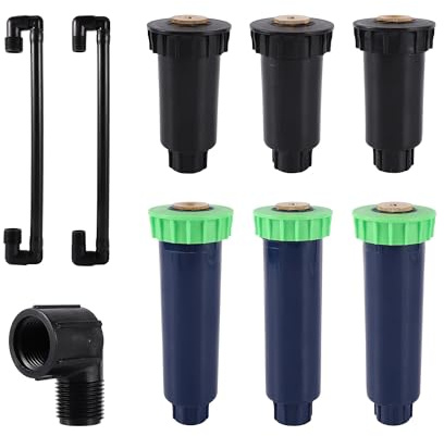 LVSELINGI 90-360 Degree Pop-Up Buried Sprinkler 1/2 Female Thread Lawn Irrigation Automatic Telescopic Sprinkle(0461)