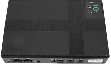 Cuifati -USV-Batterie-Backup, 10400 MAh Unterbrechungsfreie Stromversorgung mit 6 Ausgängen, POE-LAN-Anschluss, Unterstützung für WLAN-Router, Telefon-Modem-Kamera (EU-Stecker)