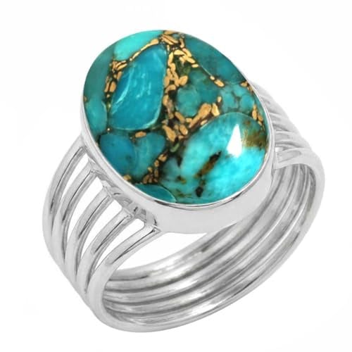 Boho Handgefertigter Schmuck Massiver Natürlicher Edelstein Labradorit, Karneol, Rosenquarz, Kristall Ovaler 925 Sterling Silber plattierter Ring Für Damen