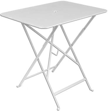 Fermob rechteckiger Stehtisch in der Farbe Baumwollweiß, aus der Kollektion Bistro mit den Maßen 77 x 57 cm, 024301