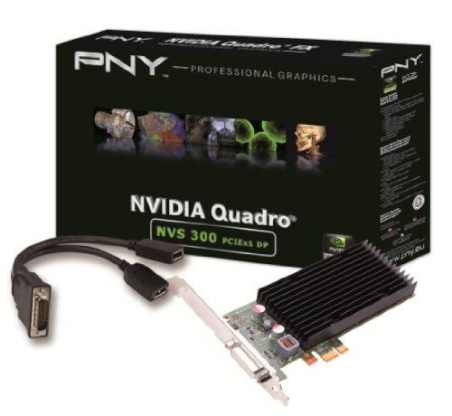 PNY Grafikkarte NVIDIA NVS 300X1 Display Port 512MB DDR3