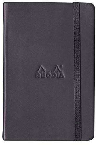 Rhodia Black Webnotebook, Dot Grid, 5.5X8.25 Inch