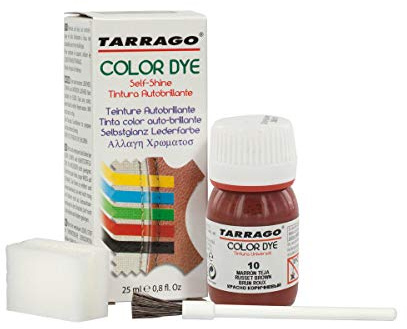 Tinte para Zapatos y Bolsos de Cuero y Textil con Esponja y Brocha | Cubre Rozaduras y Desgastes del Calzado | Gama de 90 colores