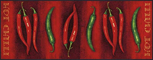 wash + dry Doormat Hot Chili 75 x 190 cm multicoloured