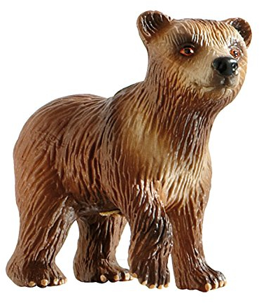Bullyland 69399 - Spielfigur Braunbär Junges, ca. 5 cm große Tierfigur, detailgetreu, PVC-frei, ideal als kleines Geschenk für Kinder ab 3 Jahren