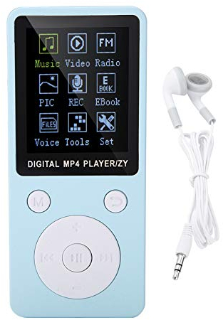 MP4 Music Player Portable MP3 / MP4 Player Support Music, Radio, Recording, Video, E-book, Built-in Stopwatch Support Up to 32G Memory Card with Headphone Long Standby Time (Blue)