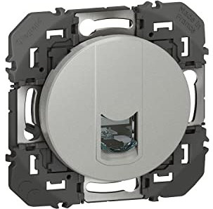 LEGRAND - Prise Ethernet RJ45 Cat. 6 STP Full Media dooxie - Prise Murale Blindée à Câbler - Pour Transmissions Haut Débit Gigabit Ethernet - Conforme Norme NFC 15-100 - Fabriqué En France - Alu