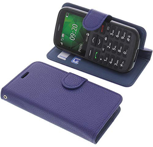 foto-kontor Cover compatible with Doro 1370 book-style blue case