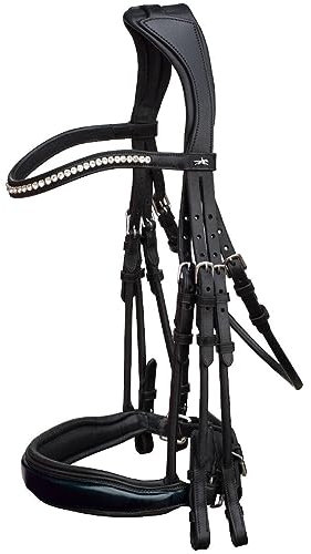 Schockemohle Venice Double Bridle Black/Patent/Silver VB (Cob)