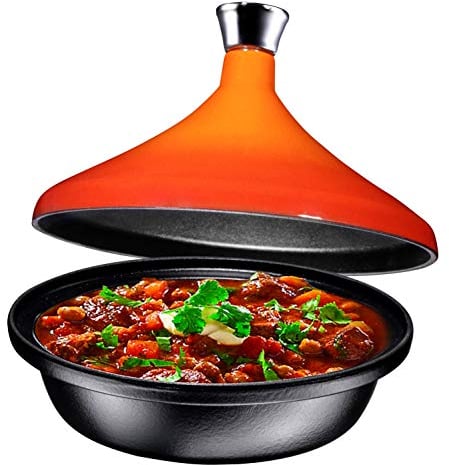 Bruntmor Cruset Tangine All Clad Tagin For Tajine Dish All Clad 4-Quart Cooking Pot. Small Moroccan Tagine Le Creuset. Tagines Pots With Pumpkin Colour Diffuser
