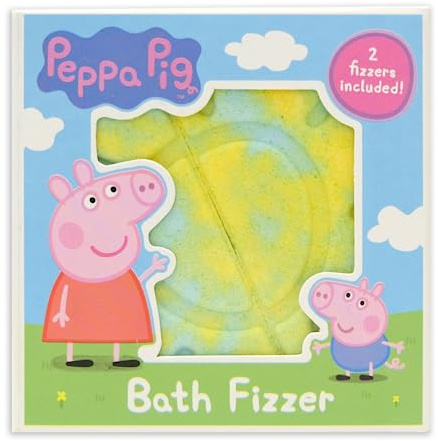 Peppa Pig Bath Fizzer Duo, Bath Toys, Kids Bath Bomb, for 3-Year-Olds and Older, Pineapple and Blueberry Scented, Mild & Gentle on Skin, 130g
