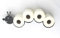 DanDiBo Toilettenpapierhalter Raupe WC Ersatzrollenhalter Toilettenrollenhalter Wand Schwarz Metall Papierhalter Rollenhalter