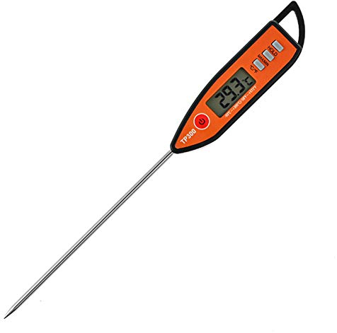 Cooking Thermometer,INRIGOROUS Digital Meat Food Thermometer with Instant Read,Long Probe, LCD Screen Kitchen Thermometers for BBQ, Meat, Sugar, Milk, Water, Jam, Grill,Baking