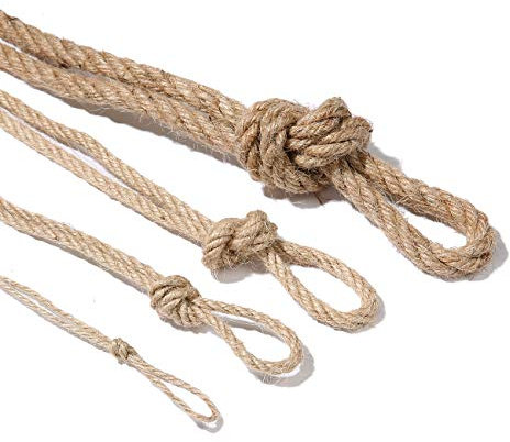 NEOTRIMS Corde à Ficelle en Jute, 3 Plis. 2 mm, 4 mm, 6 mm et 10 mm d'épaisseur. Corde de Jardin biodégradable Naturelle, décoration Suspendue, Emballage d'emballage, 2mm, 100m 328 Feet