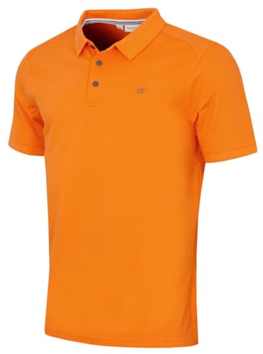 Calvin Klein Mens Campus Polo Shirt - Orange - M