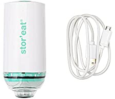 MASTRAD – 1 Kit Cuisson Sous Vide Stor’eat – Composition Lot de 5 sacs de 1,3L + 5 Sacs de 3L - 1 Pompe Sous vide – 2 Pinces Spéciales Cuisson + Fermoir – Câble de Chargement USB