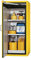 ASECO® Gefahrstoffschrank aus Stahl I Brandschutz, hochwertige Materialien I 596 mm x 1298 mm x 616 mm, gelb, feuerbeständig, 90 min