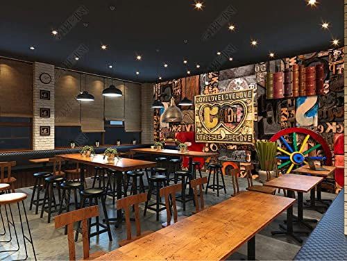 Autocollant cuisine Papier peint alphabet anglais en relief bois Papiers peints -300cmx210cm