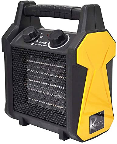 Electric Heater Ceramic 2800W RocwooD 2.8KW 230v PTC Heating Fan 3 Heat Settings Portable Overheat Protection Home Office Workshop Warehouse Greenhouse Building Site