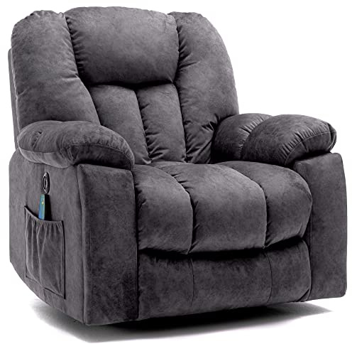 BTM Power Massage Lift Chair Electric Recliner for Elderly Heated Vibration Fabric Sofa Reclining Chair Motorized Living Room Chair with Side Pocket, USB Charge Port& Remote Control