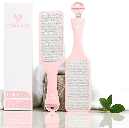 DYNESSE Lima profesional para pies de acero inoxidable cortada con láser. 3 herramientas en 1. Mini escofina integrada. Segura y fácil de usar. Profesional. Producto multiuso