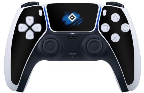 DeinDesign Skin kompatibel mit Sony Playstation 5 Controller PS5 Folie Sticker Hamburger SV HSV Offizielles Lizenzprodukt