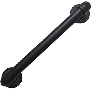 Haltegriff Badezimmerhandlauf für Duschen und Wände Schwarzer Treppenhandlauf, multifunktionaler Haltegriff aus Metall, Schmiedeeisen, ältere Kinder, Outdoor-Innengeländer, rutschf