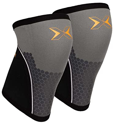 PICSIL Rodillera Neopreno Cross Training Hex Tech, 5/7mm, 2 Rodilleras Para Powerlifting y Halterofilia, Soporte Adicional en Áreas Afectadas por Peso Muerto, Sentadillas (XL, Verde 7mm)