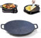 Multifunktionale medizinische Steingrillpfanne, antihaftbeschichtete Pfanne, antihaftbeschichtete Bratpfanne, runde Grillplatte mit Griff, multifunktionale Herdplatte für Fleisch, Pfannkuchen (15in)