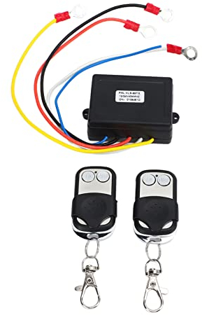 Kit de Control Remoto de Cabrestante Inalámbrico, Universal 12V 24V Interruptor de Control Remoto de Cabrestante Inalámbrico Kit de Receptor Antiinterferencia Universal para