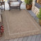 HomebyHome In & Outdoor Teppich Wetterfest Sisal Optik 160x230 cm Braun - Balkon Teppich Wasserfest, Waschbar, Flachgewebe - Ideal für Küche, Camping, Garten und Terrasse