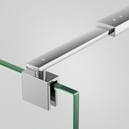EMKE Stabilisierungsstange Dusche Haltestange 70-120cm 360° Einstellbar Duschwand Stabilisator für Duschwände Haltestange für Glasdicke für 8-10mm