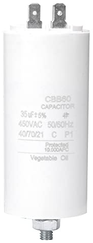 CBB60 Kondensator 35µF 450V AC, M8 Schraube, für Waschmaschine, Wasserpumpe, Elektrogeräte