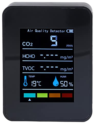Mini Détecteur de CO2, Détecteur Portable, Moniteur de CO2, Moniteur de qualité de L'air, Détecteur de Dioxyde de Carbone, Détecteur Portable de Température et d'humidité pour