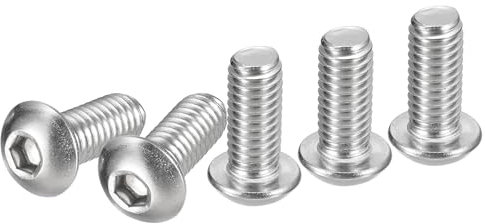 DTGN 3/8-16x7/8 Vis à Tête Cylindrique à Six Pans Creux 10 Pièces Convient pour les Machines Acier Inoxydable 304 18/8 Fixations UNC à Filetage Complet à Entraînement Hexagonal