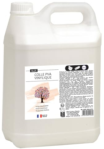Alix – Pegamento PVA Vinílico Blanco 5 kg – Ideal para trabajos manuales y ocio creativos a partir de 3 años – Rentrada de clases – Fabricación francesa