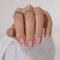 BTArtbox Press On Nails Short - Almond False Nails with Metallic Chrome Silver Finish, Supremely Fit & Natural French Tip Stick On Nails in 16 Sizes, Dazzling Pink