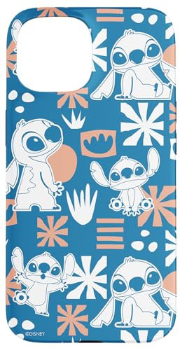 iPhone 15 Disney Stitch Cute Hawaii Print Case