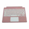 XFTeoux Funda con Teclado para Microsoft Surface Pro 7 Plus/Pro 7 / Pro 6 / Pro 5 / Pro 4 / Pro 3, Teclado Ergonómico Inalámbrico Bluetooth con Batería Recargable Y Trackpad,Rosado