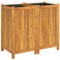 vidaXL Jardinière avec Doublure, Lit Surélevé, Bac à Fleurs, Pot de Plantes, Boîte à Fleurs Jardin Patio Terrasse, 84x42x75 cm Bois Massif d'Acacia