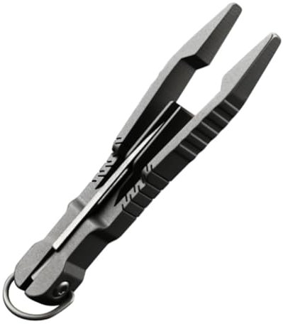 MSCHENZW Pinzetten-Multitool, Präzisionspinzette mit Taschenmesser, 2-In-1 Kleine Schlüsselanhänger-Pinzette Aus zum Basteln, Löten