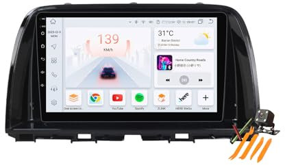Autoradio Android 13.0 Navi 2 Din Stereo für Mazda CX-5 2012-2015 Sat GPS Navigation 9 zoll Cartablet DVD Multimedia Player FM BT Receiver mit Carplay 4G 5G WIFI DSP SWC,Y100s