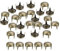 QUARKZMAN 160Pcs Remaches Redondos de Bronce, 6mm Tachuelas de Espiga de Latón para Ropa DIY Cinturón Bolso Zapatos Pulsera Artesanía en Cuero